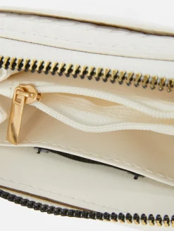 Sale Handtasche In Kroko-Optik Mit Reißverschluss Damen Taschen Und Portemonnaies