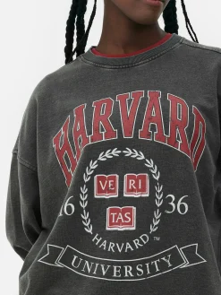 Best „Harvard“ Sweatshirt In Acid-Wash-Optik Damen Hoodies Und Sweatshirts
