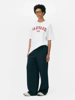New „Harvard“ T-Shirt Im Oversized-Look Damen Tops Und T-Shirts