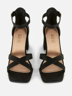 Hot Heels Mit überkreuztem Riemchen, Weite Passform Damen Heels