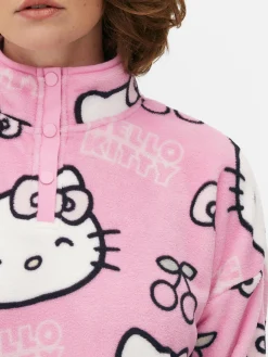 Best „Hello Kitty“ Fleece-Schlafanzugtop Zum 50. Jubiläum Damen Schlafanzugoberteile