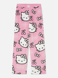 Best „Hello Kitty“ Fleece-Schlafanzughose Zum 50. Jubiläum Damen Schlafanzughosen