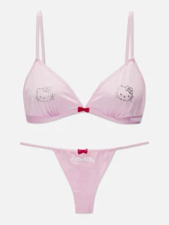 Sale „Hello Kitty“ Set Aus Strass-BH Und Tanga Damen Dessous-Sets