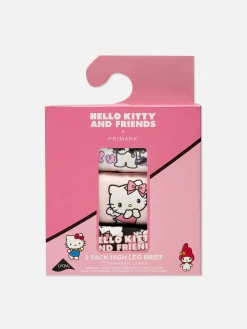 Discount „Hello Kitty“ Slips Mit Hohem Beinausschnitt, 3er-Pack Damen Slips