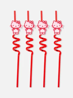 Discount „Hello Kitty“ Spiralstrohhalme, 4er-Pack Besteck Und Küchenutensilien