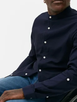 Clearance Hemd Mit Hochgerollten Ärmeln Und Knopfleiste Herren Hemden