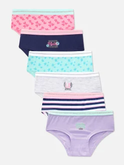 Sale Hipster-Slips Mit Glitzerndem Bund, 6er-Pack Kinder Unterwäsche