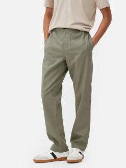 New Hose Aus Leinengemisch Herren Hosen