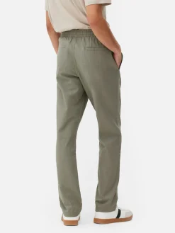 New Hose Aus Leinengemisch Herren Hosen