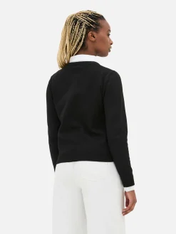 2-in-1-Hemd Und -Pullover Damen Pullover Und Cardigans