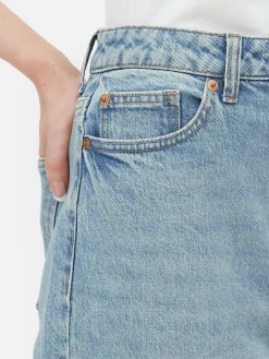 Jeans Mit Verkürztem Saum Und Geradem Bein Damen Denim|Jeans