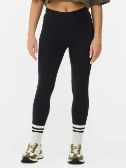 Outlet Jersey-Leggings Mit Hohem Bund Damen Hosen Und Leggings