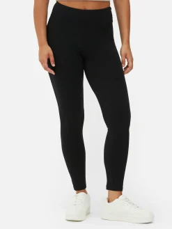 Discount Jersey-Leggings Mit Hohem Bund Damen Hosen Und Leggings