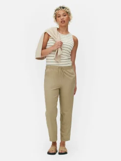 Online Jogginghose Aus Popeline In Konischer Form Damen Jogginghosen