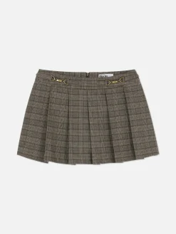 Hot Karierter „Rita Ora“ Mini-Skort Mit Trensendetails Damen Shorts|Röcke