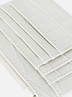 New Kartenetui In Kroko-Optik Mit Initiale Damen Taschen Und Portemonnaies