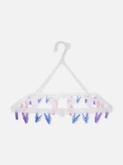 Sale Klappbarer Wäscheständer Mit 24 Klammern Wandaufbewahrung Und Hängelösungen