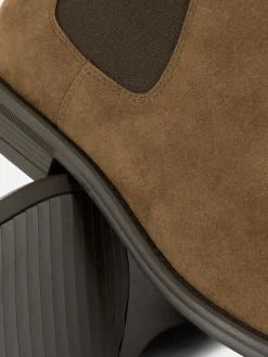 Outlet Klassische Chelsea Boots Aus Wildlederimitat Herren Stiefel