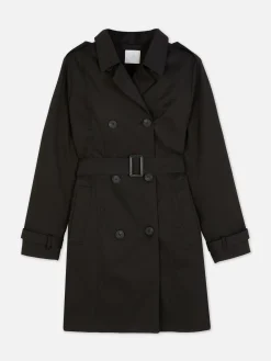 Online Klassischer Doppelreihiger Mac-Mantel Damen Jacken Und Mäntel