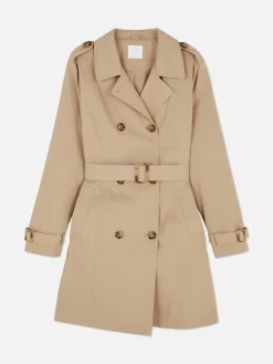 Discount Klassischer Doppelreihiger Mac-Mantel Damen Jacken Und Mäntel