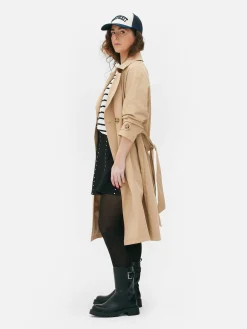 Clearance Klassischer Zweireihiger Trenchcoat Damen Jacken Und Mäntel