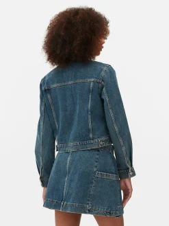Online Kragenlose Jeansjacke Damen Denim|Jacken Und Mäntel