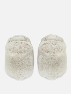 Clearance Kunstfell-Hausschuhe Mit Fleecefutter Damen Hausschuhe