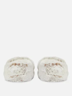 Clearance Kunstfell-Hausschuhe Mit Fleecefutter Damen Hausschuhe