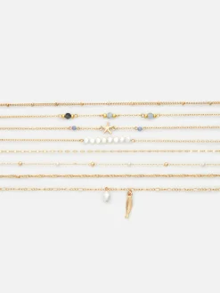 New Kunstperlen- Und Bettelarmbänder, 8er-Pack Damen Schmuck