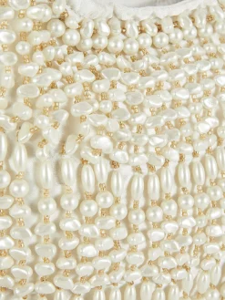 Clearance Kunstperlenbesetzte Schultertasche Damen Taschen Und Portemonnaies