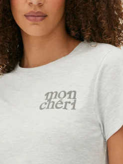 Kurzarm-Schlafanzug Aus Jersey Mit Grafik Damen Schlafanzüge