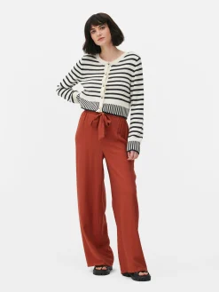 Hot Kurzer Cardigan Mit Streifen Damen Pullover Und Cardigans