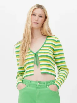 Kurzer Cardigan Zum Binden Damen Pullover Und Cardigans