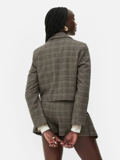 Outlet Kurzer „Rita Ora“ Blazer Mit Karomuster Damen Blazer