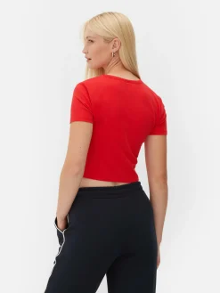 Outlet Kurzes „Hello Kitty“ T-Shirt Damen Tops Und T-Shirts