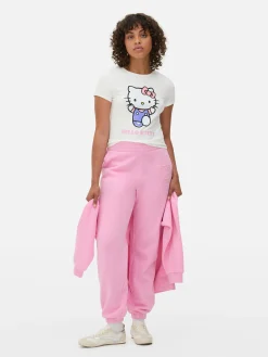 Outlet Kurzes „Hello Kitty“ T-Shirt Mit Grafik Damen Tops Und T-Shirts