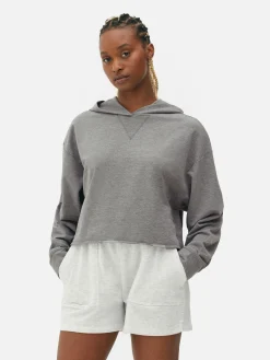 Online Kurzes Hoodie Mit Geradem Schnitt Damen Hoodies Und Sweatshirts