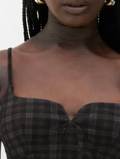 Online Kurzes, Kariertes „Rita Ora“ Trägertop Zum Kombinieren Damen Tops Und T-Shirts