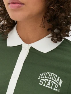 Outlet Kurzes „Michigan State“ Poloshirt Damen Tops Und T-Shirts