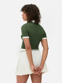 Outlet Kurzes „Michigan State“ Poloshirt Damen Tops Und T-Shirts