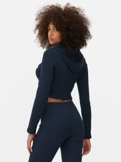 Sale Kurzes Top Mit Kapuze Und Grafik Damen Tops Und T-Shirts