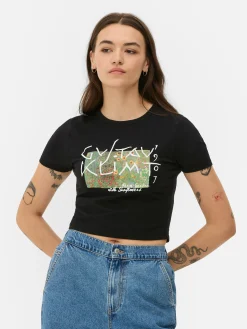 Discount Kurzes T-Shirt Von Gustav Klimt Damen Tops Und T-Shirts