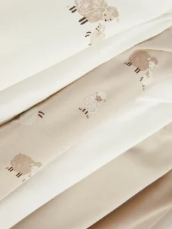 New Kurzärmelige Bodys Mit Lamm-Print, 7er-Pack Bodys Und Westen