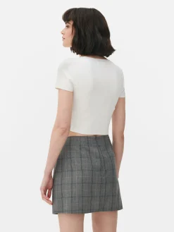 Outlet Kurzärmeliger, Bauchfreier Pullover Damen Pullover Und Cardigans