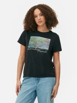 Online Kurzärmeliges „Claude Monet“ T-Shirt Damen Tops Und T-Shirts