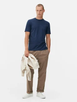 Clearance Kurzärmeliges Slim-Fit-T-Shirt Herren Tops Und T-Shirts