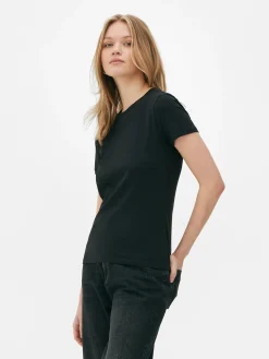 Online Kurzärmeliges Stretch-T-Shirt Damen Tops Und T-Shirts
