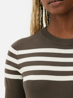 Clearance Kurzärmeliges Strick-T-Shirt Damen Tops Und T-Shirts