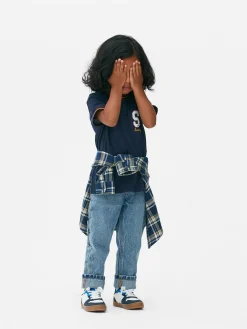 Discount Kurzärmeliges T-Shirt Im College-Stil Kinder Tops Und T-Shirts