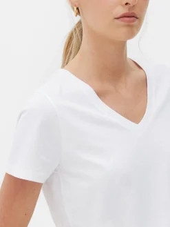Hot Kurzärmeliges T-Shirt Mit V-Ausschnitt Damen Tops Und T-Shirts